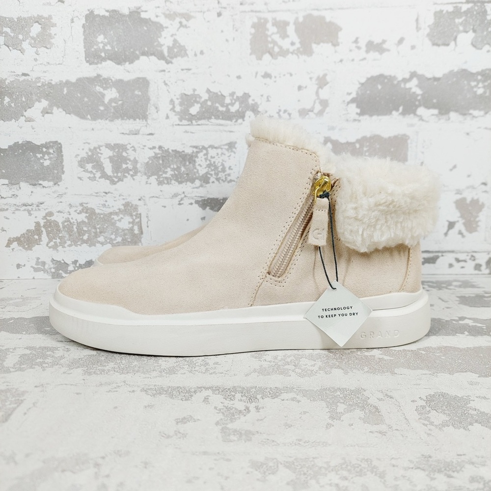 NEW Cole Haan Grandpro Rally Womens Zipper Dressy Booties In Beige T580